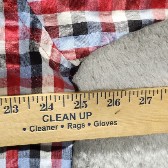 Koni Jean Co. Multi Color Plaid  Button Front Short Sleeve Shirt Size XL - Picture 13 of 13